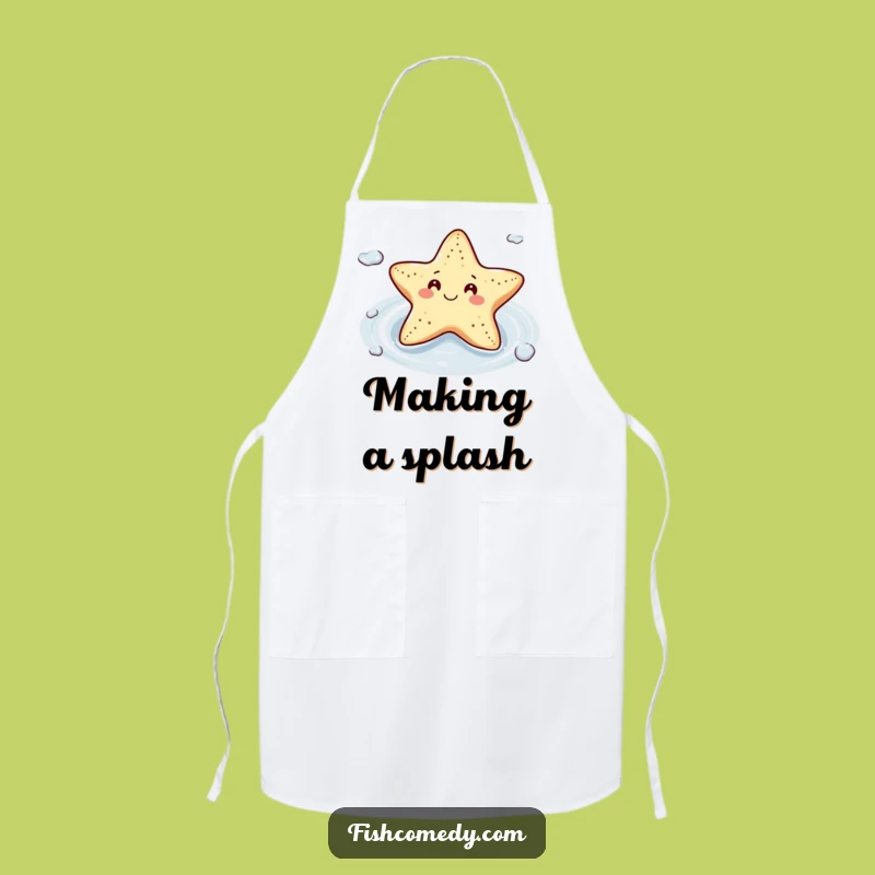 Funny Starfish Apron: Content Floating, Kitchen Calm, Perfect Funny Gift for Chefs