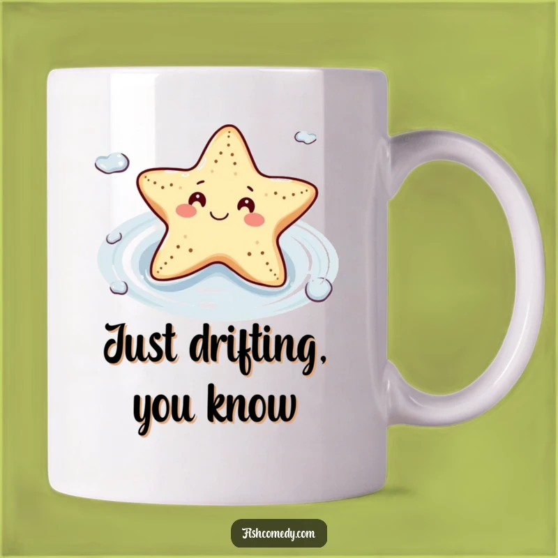 Funny Starfish Mug: Content Floating, Relaxed Vibes, Perfect Funny Gift for Beach Lovers