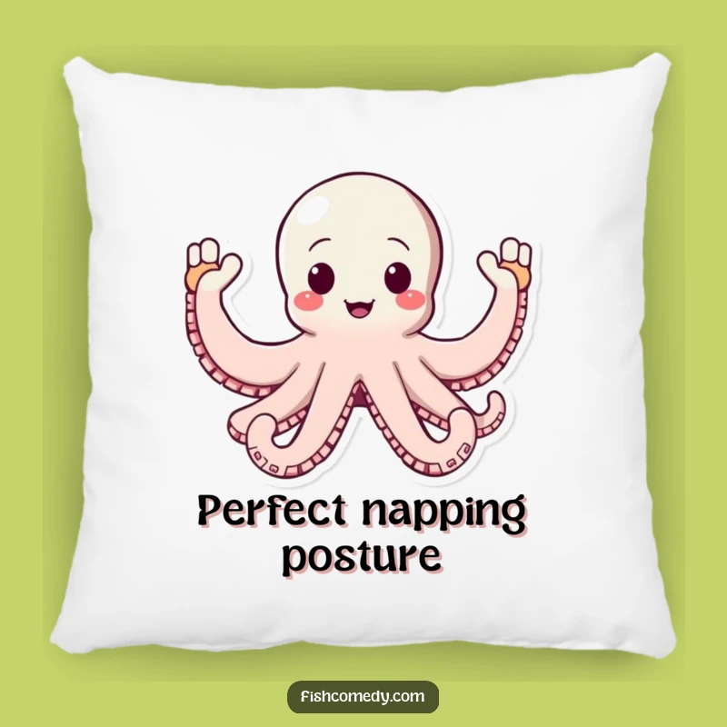 Funny Octopus Pillow: Enthusiastic Greetings, Cozy Comfort, Adorable Funny Gift