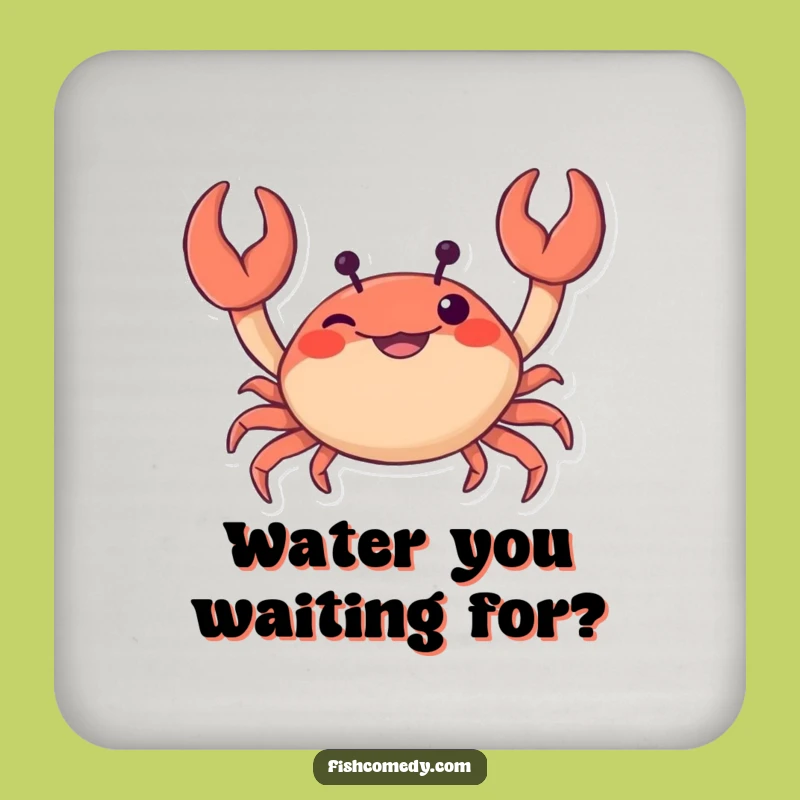 Funny Crab Drink Coaster: Mischievous Wiggling Claws, Protects Surfaces with Humor, Unique Funny Gift