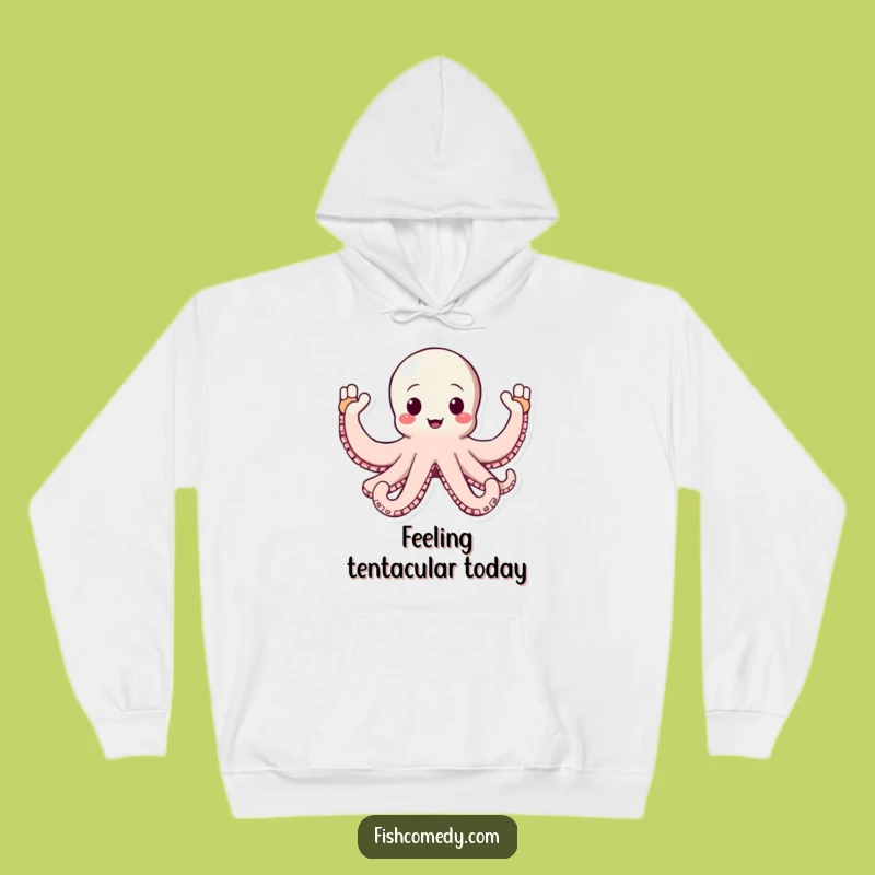 Funny Octopus Hoodie: Cozy Enthusiasm, Waving Arms, Warm and Fun Funny Gift