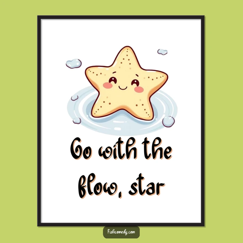 Funny Free Printable Starfish Wall Art, Coastal Downloadable Art