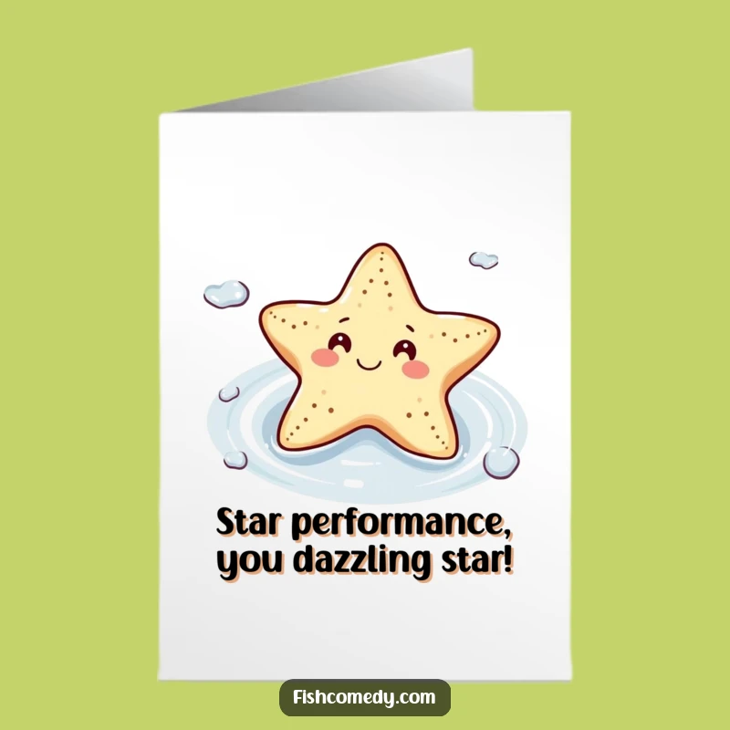 Funny Free Printable Starfish Card for Congratulations, Chill Digital Download
