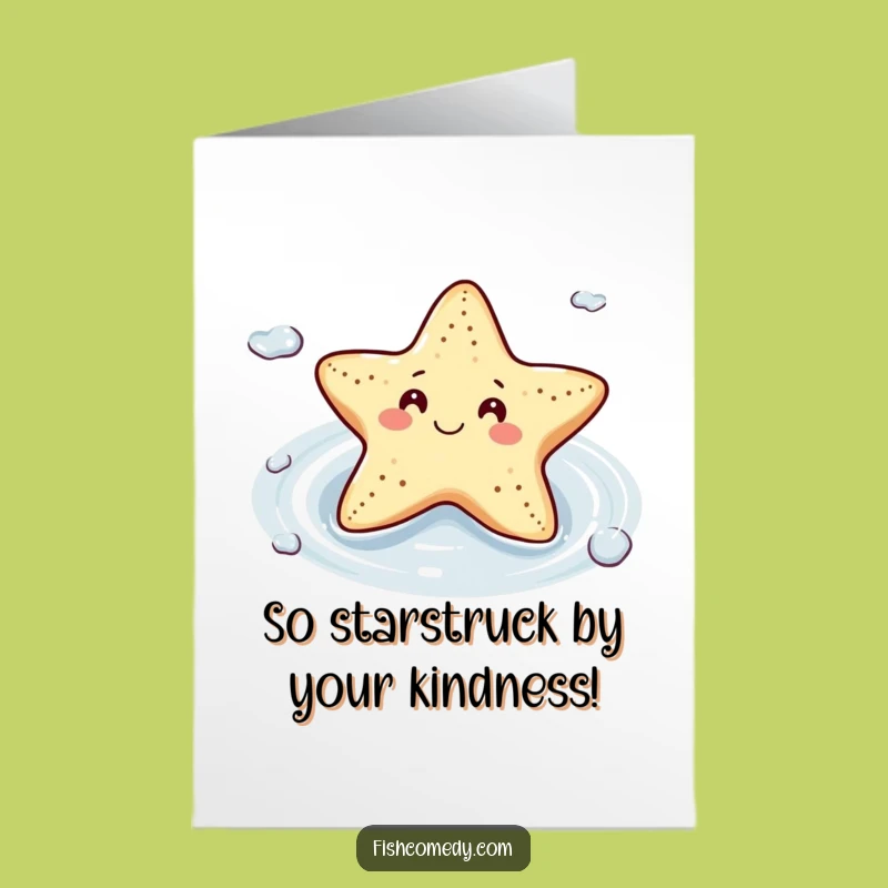 Free Printable Funny Starfish Thank You Card, Appreciate with Calmness