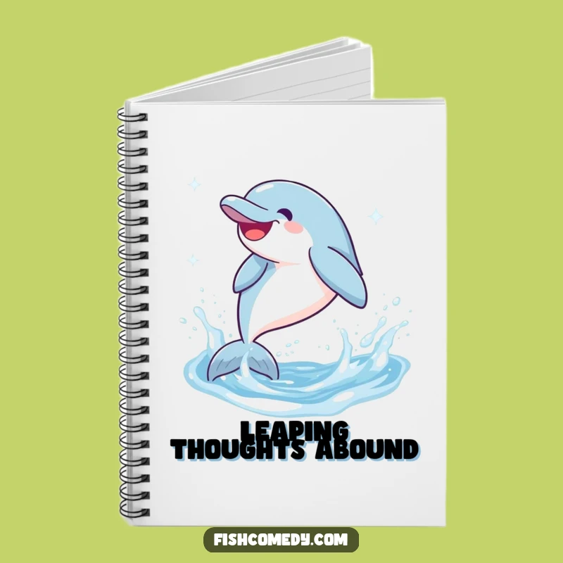 Funny Dolphin Notebook: Giggling Leap, Joyful Journaling, Ideal Funny Gift for Writers