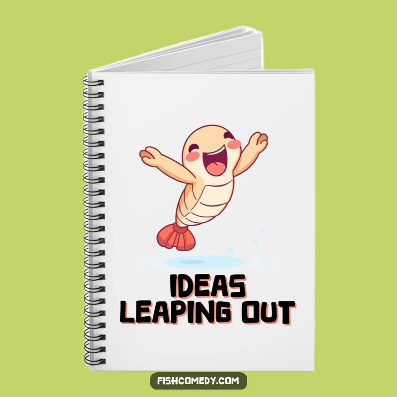 Funny Shrimp Leap Notebook: Joyful Seafood Journal & Gift for Foodies